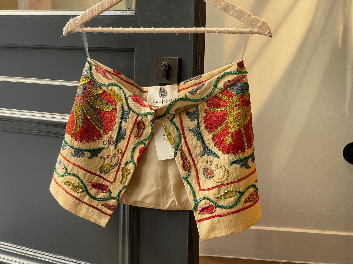 Hand Embroidered Peplum Belt