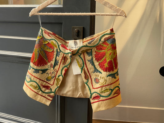 Hand Embroidered Peplum Belt