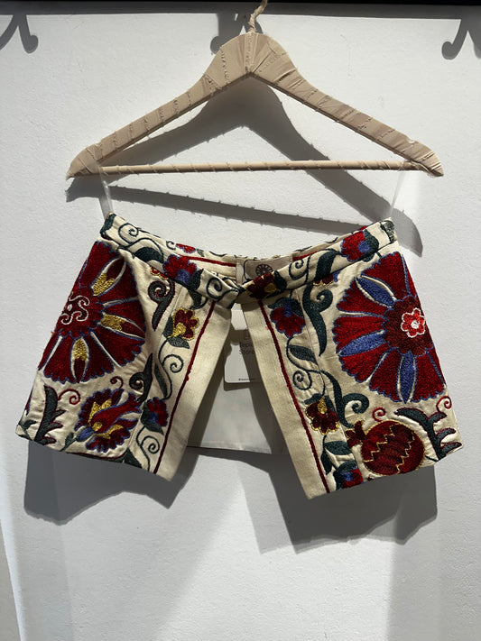 Hand Embroidered Peplum Belt