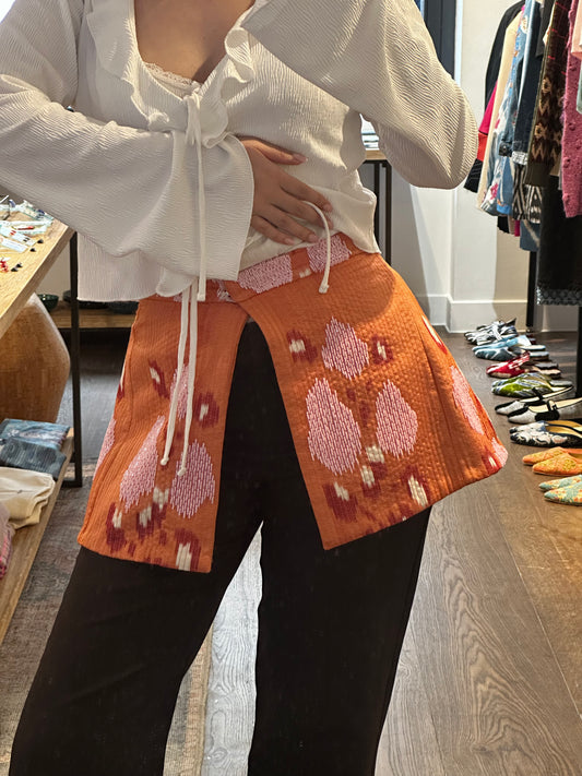 Quilted Peplum Belt